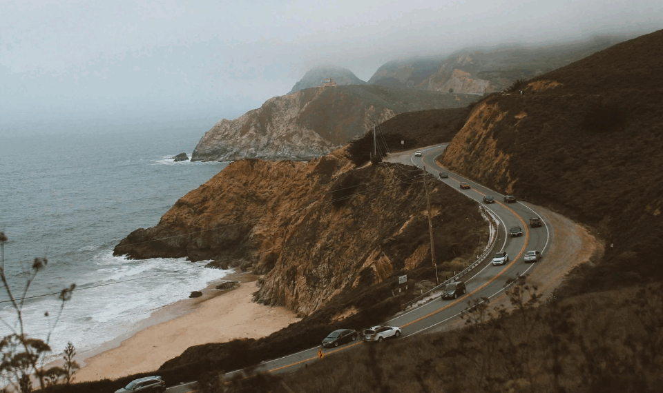 Cars driving in San Francisco