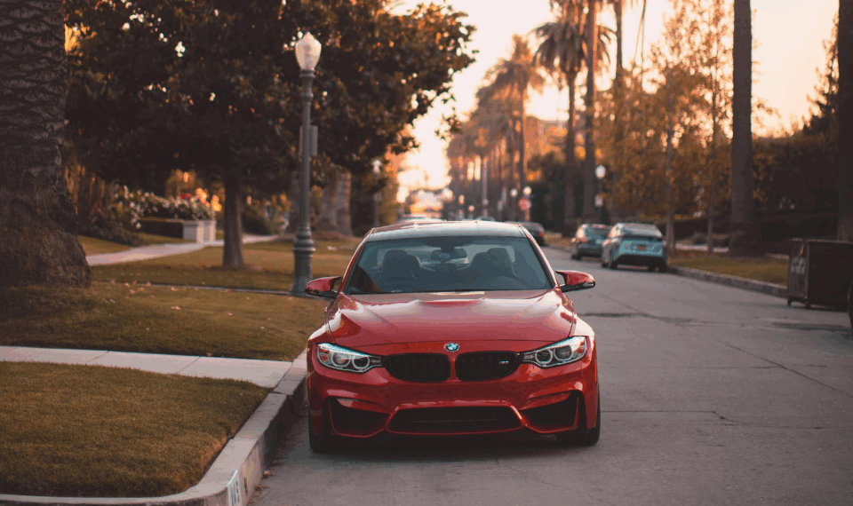 Car parked on a residential California street