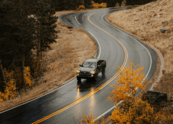 Car on a Colorado road