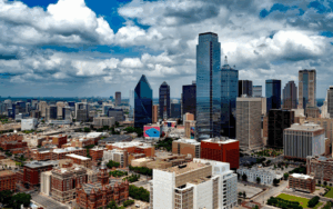 Cityscape view of Dallas, TX