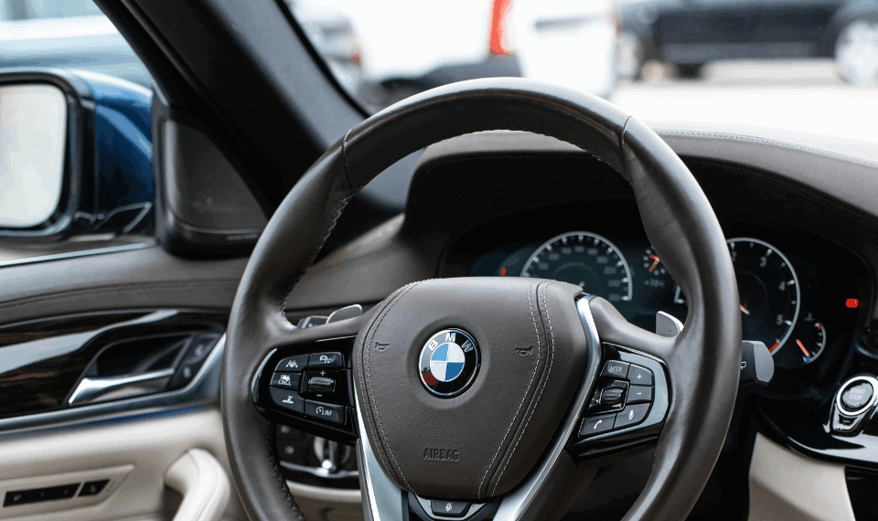Steering wheel of a BMW
