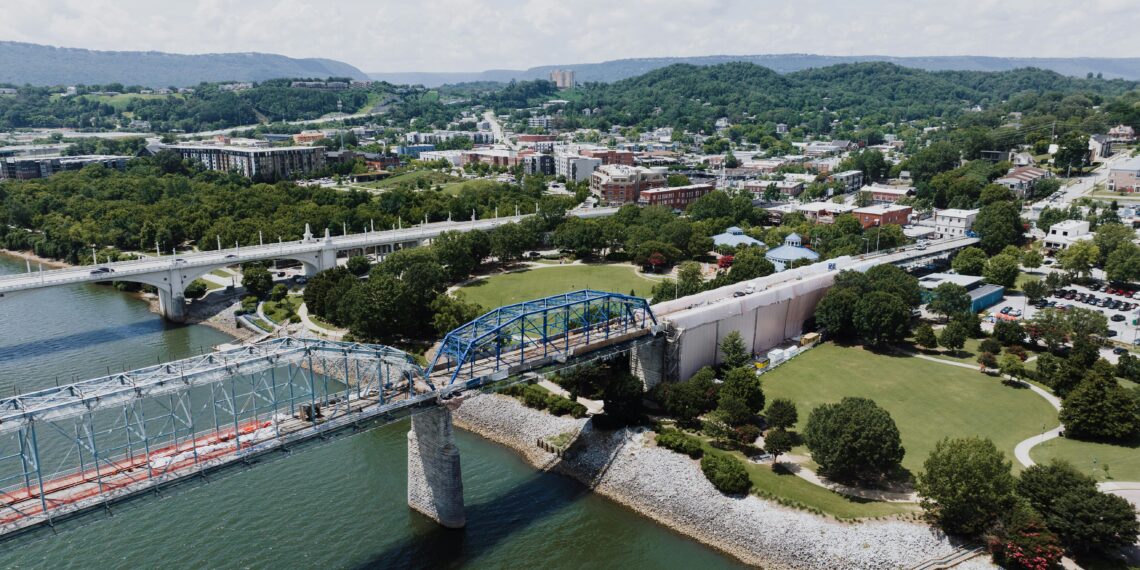 Aerial view of Chattanooga, TN
