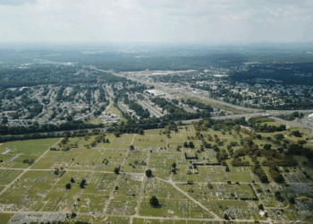 Aerial view of Woodbridge Township, NJ